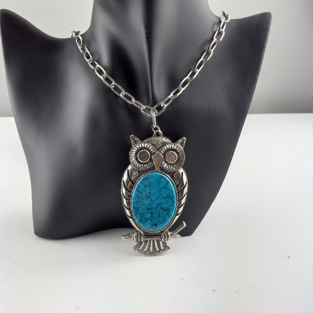 Big Owl Pendant and Chain